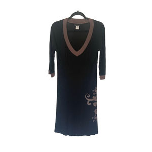 Ladies Athleta Small Black Graphic Dress